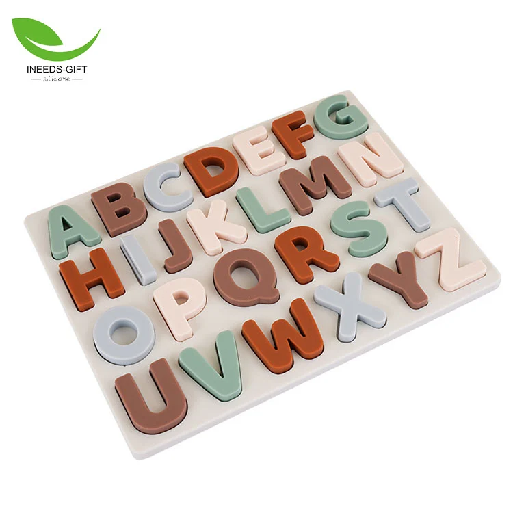 Buchstaben-Alphabet-Puzzlespielzeug aus Silikon