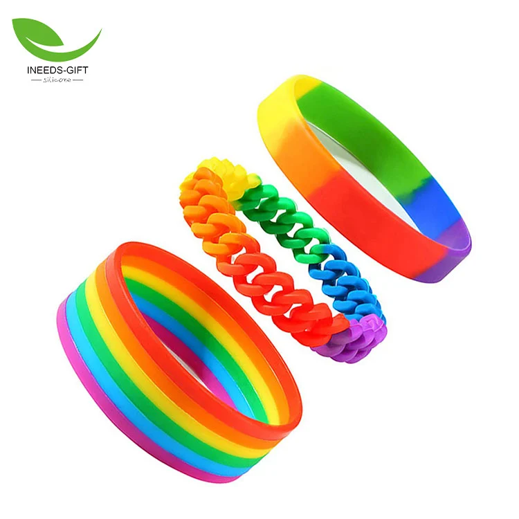 Regenbogen-Twist-Silikonarmband